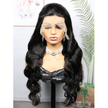 

13*4 Lace Front Body Wave 150% Human Hair Wig, Black
