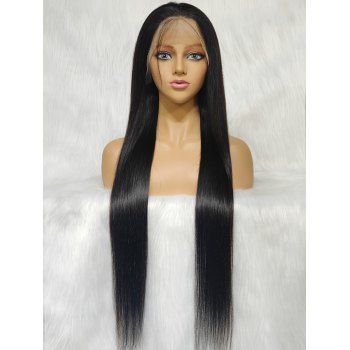 

13*4 Lace Front 130% Human Hair Straigth Wig, Black