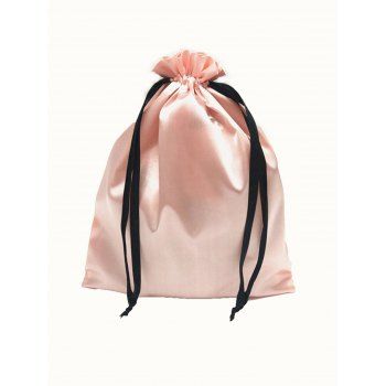 

Solid Color Drawstring Wig Bag, Orange pink
