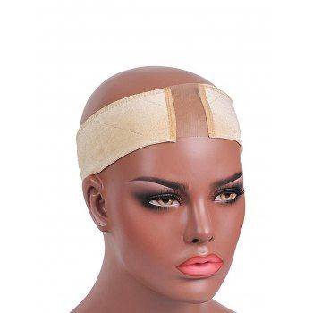 

Velour Wig Cap Elastic Sticker Band Wig Tool, Light coffee