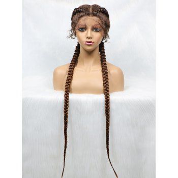 

Lace Front Braids 28 Inch Long Heat Resistance Synthetic Wig, Multicolor a