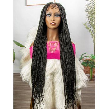 

Ultra Long Braids 4*4 Lace Front Heat Resistant Synthetic Wig, Black