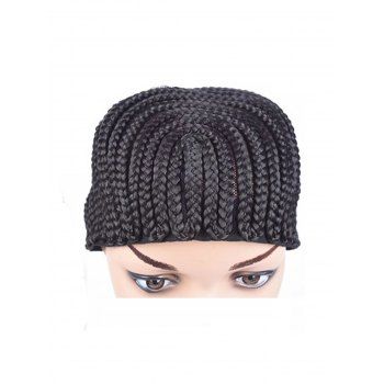 

Elastic Mest Knitting Braided Wig Cap, Black