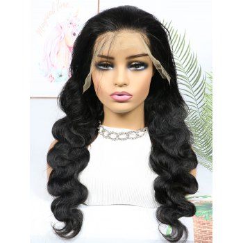 

13*4 Lace Front Body Wave 150% Human Hair Wig, Black