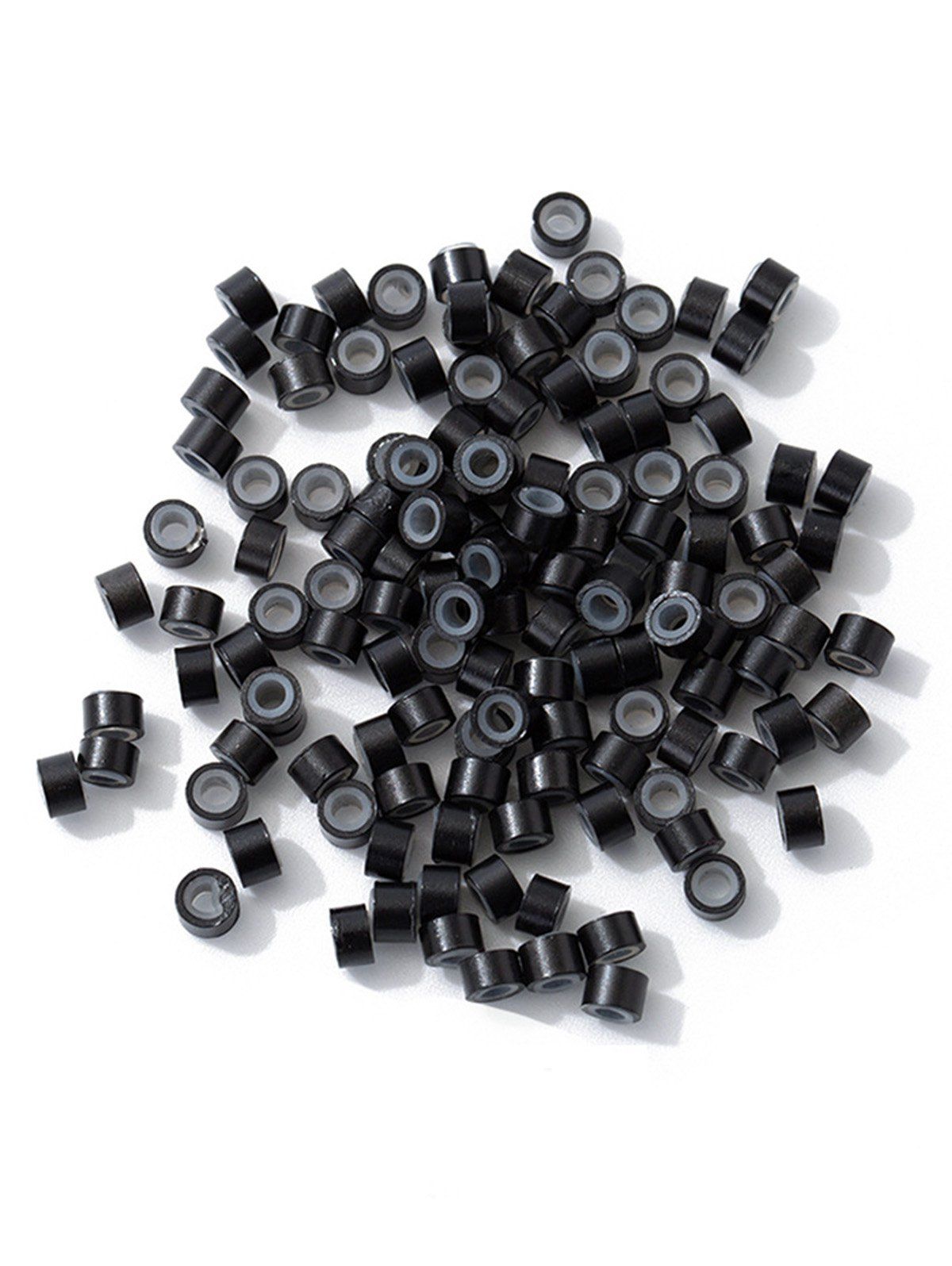1000Pcs Silicone Hair Extension Wig Link Ring Beads - BLACK 