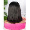4*4 Lace Front 150% Human Hair Straight Wig - BLACK 16INCH