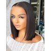 180% Human Hair Straight 13*4 Lace Front Wig - BLACK 14INCH