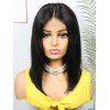 4*4 Lace Front 130% Human Hair Straight Bob Wig - BLACK 16INCH