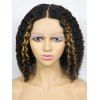 13*4 Lace Front Highlight Short Jerry Curly Bob Human Hair Wig - multicolor A 12INCH