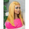 Free Part 180% Human Hair Straight Bob 4*4 Lace Front Wig - CARAMEL 12INCH