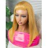 Free Part 180% Human Hair Straight Bob 4*4 Lace Front Wig - CARAMEL 12INCH