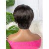 Short Straight 150% Human Hair Lace Front Wig - BLACK 8INCH