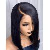150% Human Hair 4*4 Lace Front Straight Bob Wig - BLACK 16INCH