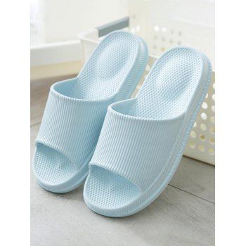 

Pastel Color Slippers Anti-slip Indoor Bathroom Slippers, Light blue