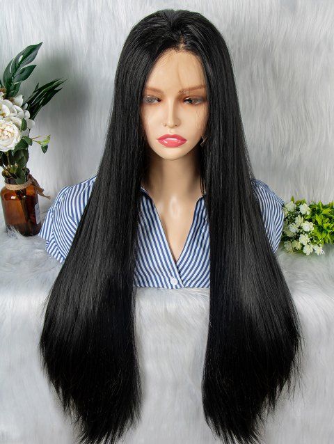 Straight 30 Inch Ultra Long 13*4 Lace Front Heat Resistance Synthetic Wig
