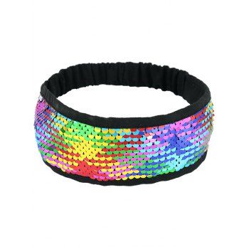 

Sequined Headband Elastic Wide Headband, Multicolor b