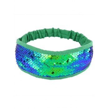 

Sequined Headband Elastic Wide Headband, Blue