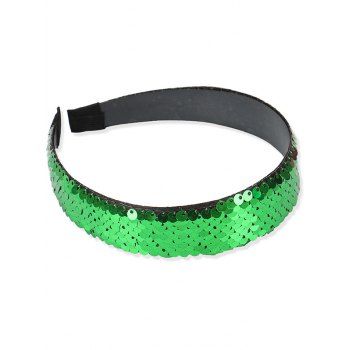 

Sequined Wide Trendy Hairband, Deep green