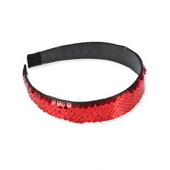 

Sequined Wide Trendy Hairband, Red