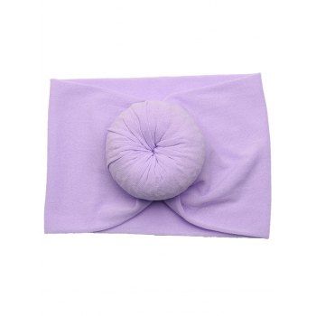 

Cute Children Headband Solid Color Donut Nylon Trendy Wide Headband, Light purple