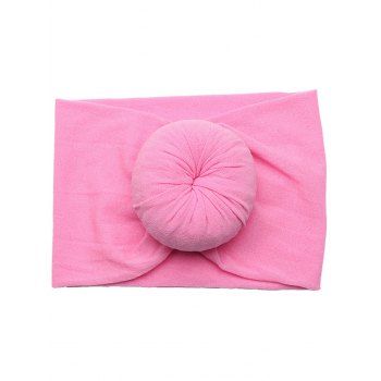

Cute Children Headband Solid Color Donut Nylon Trendy Wide Headband, Light pink
