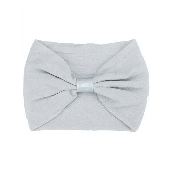 

Solid Color Children Headband Bowknot Wide Nylon Trendy Headband, Dark gray