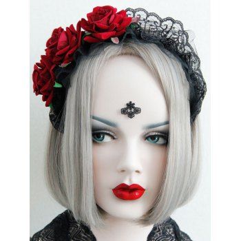 Halloween Masquerade Party Cosplay Gothic Lolita Rose Lace Hairband