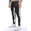 Pantalon de Jogging Décontracté Long en Blocs de Couleurs Zippé à Pieds Etroits à Cordon - Noir S