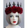 Masquerade Queen Cosplay Rose Flower Gothic Crown Tiara Hair Accessory