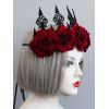 Accessoire de Cheveux D'Halloween Rose Masque Cosplay - Rouge foncé 