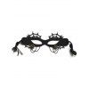 Spider Web Chain Tassel Halloween Cosplay Masquerade Eye Mask - BLACK 