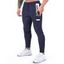 Pantalon de Jogging de Sport Décontracté Long Jointif avec Poches à Cordon - Bleu profond L