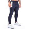 Pantalon de Jogging de Sport Décontracté Long Jointif avec Poches à Cordon - Bleu profond S