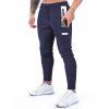Pantalon de Jogging de Sport Décontracté Long Jointif avec Poches à Cordon - Gris Foncé XL