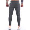 Pantalon de Jogging de Sport Décontracté Long Jointif avec Poches à Cordon - Gris Foncé S
