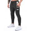 Pantalon de Jogging de Sport Décontracté Long Jointif avec Poches à Cordon - Noir S