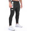 Pantalon de Jogging de Sport Décontracté Long Jointif avec Poches à Cordon - Noir XL