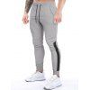 Pantalon de Jogging Décontracté en Blocs de Couleurs à Taille Elastique - Gris Clair M