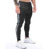 Pantalon de Jogger à Imprimé Camouflage avec Poches à Zip - Noir XXL