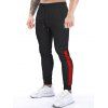 Pantalon de Jogging Décontracté en Blocs de Couleurs à Taille Elastique - Noir S