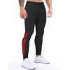 Pantalon de Jogging Décontracté en Blocs de Couleurs à Taille Elastique - Noir XL