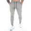 Pantalon de Jogger Décontracté à Taille Élastique avec Poches à Zip à Cordon - Gris Clair L