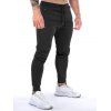 Pantalon de Jogger Décontracté à Taille Élastique avec Poches à Zip à Cordon - Noir S