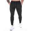 Pantalon de Jogger Décontracté à Taille Élastique avec Poches à Zip à Cordon - Noir XL
