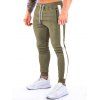 Pantalon de Jogging de Sport Décontracté Zippé en Blocs de Couleurs à Taille Elastique - Gris Foncé S