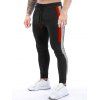 Pantalon de Jogging Décontracté Panneau en Blocs de Couleurs à Taille Elastique - Noir L