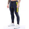 Pantalon de Jogging Décontracté Panneau en Blocs de Couleurs à Taille Elastique - Noir XXL