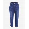 Jean de Neuf Minutes Croisé de Grande Taille - Bleu profond 5X