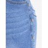 Plus Size Studded Light Wash Skinny Jeans - BLUE 5X
