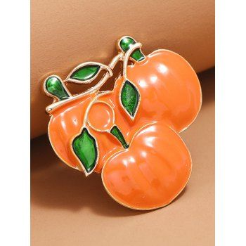 

Cartoon Pumpkin Halloween Brooch, Dark orange